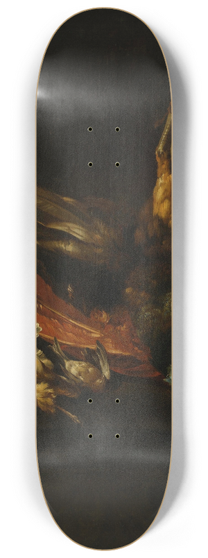 Pieter Casteels III - Still Life Of Game Birds On A Ledge 8.25 inch art skate deck