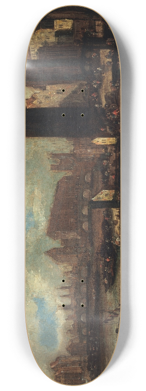 Pieter Casteels - Le Pont-Neuf, la Cit, la Tour et la Porte de Nesle 8.25 inch art skate deck