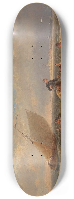 Pieter Cornelis Dommersen - Ankommende Fischer 8.25 inch art skate deck Pieter Cornelis Dommersen - Ankommende Fischer 8.25 inch art skate deck