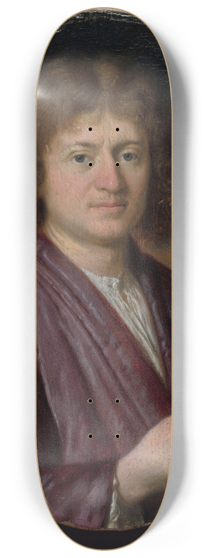 Pieter Cornelisz van Slingelandt - Portrait of a Man Holding a Watch 8.25 inch art skate deck
