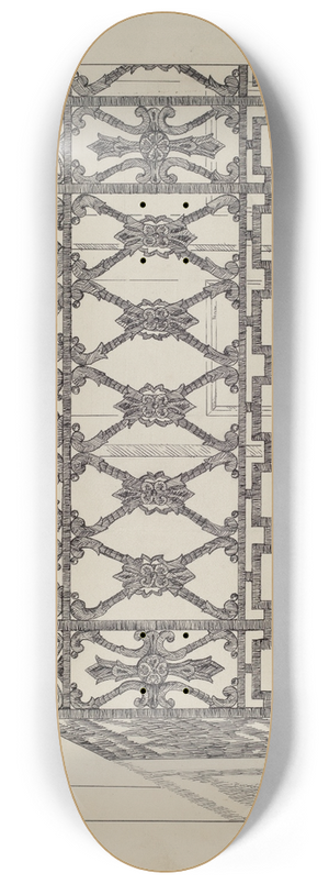 Arelia Arbo - Cast Iron Balcony Railing 8.25 inch art skate deck