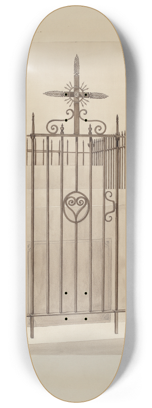 Arelia Arbo - Iron Gate and Fence 8.25 inch art skate deck