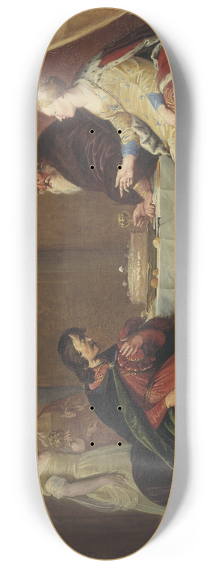 Pieter Fransz. de Grebber - Esther, Ahasuerus and Haman 8.25 inch art skate deck
