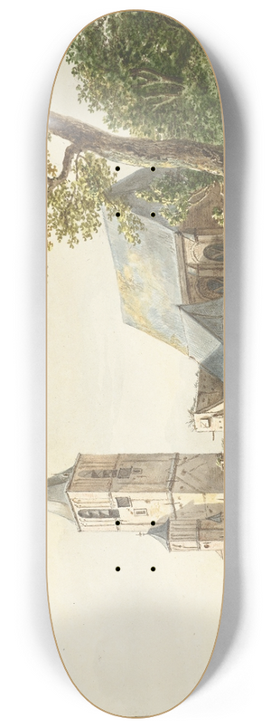 Pieter Gerardus van Os - De kerk te Warmond 8.25 inch art skate deck