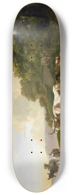 Pieter Gerardus van Os - Landscape with Cattle 8.25 inch art skate deck Pieter Gerardus van Os - Landscape with Cattle 8.25 inch art skate deck