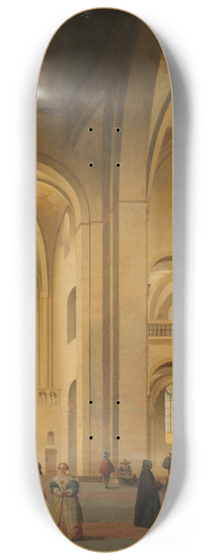 Pieter Jansz Saenredam - The Transept of the Mariakerk in Utrecht, seen from the Northeast 8.25 inch art skate deck Pieter Jansz Saenredam - The Transept of the Mariakerk in Utrecht, seen from the Northeast 8.25 inch art skate deck
