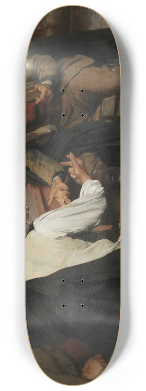 Pieter Josselin de Jong - Morra players 8.25 inch art skate deck