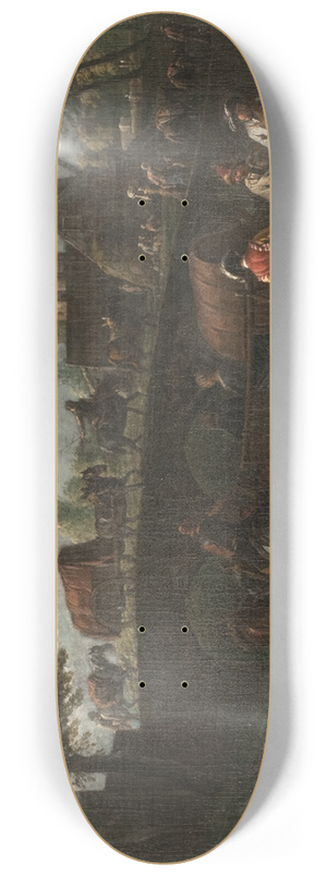 Pieter van Bloemen - Landscape with Peasants, Soldiers and Cattle 8.25 inch art skate deck Pieter van Bloemen - Landscape with Peasants, Soldiers and Cattle 8.25 inch art skate deck