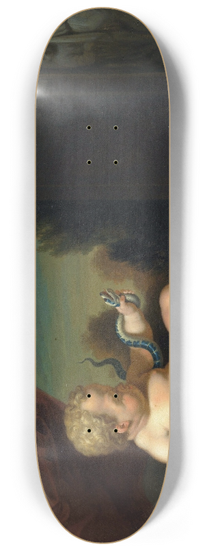 Pieter Van Der Werff - The Infant Hercules With a Serpent 8.25 inch art skate deck