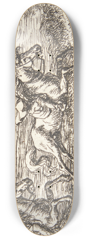 Pieter van Laer - To kmpende ryttere 8.25 inch art skate deck