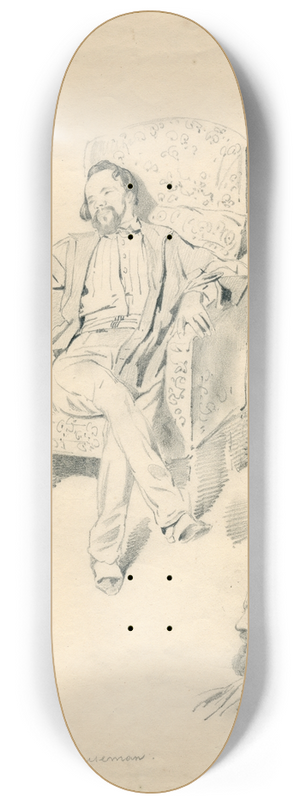 Pieter van Loon - Cornelis Kruseman, zittend in fauteuil 8.25 inch art skate deck