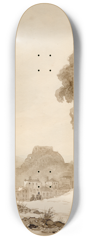 Pieter van Loon - Gezicht op Viterbo 8.25 inch art skate deck