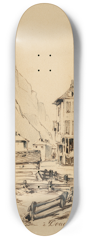 Pieter van Loon - Huizen op het strand te Dover 8.25 inch art skate deck Pieter van Loon - Huizen op het strand te Dover 8.25 inch art skate deck