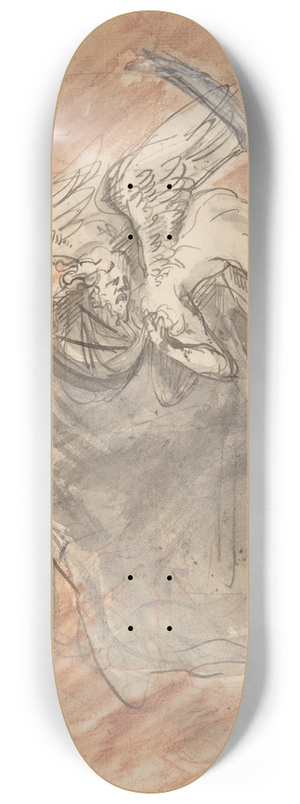 Pieter Verbruggen the Younger - Design for a sepulchral monument with an allegory of Time 8.25 inch art skate deck