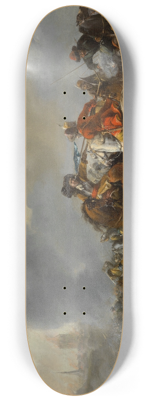 Pieter Wouwerman - Cavalry Attacking Infantry 8.25 inch art skate deck