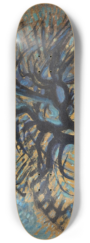 Piet Mondrian - Apple Tree, Pointillist Version 8.25 inch art skate deck