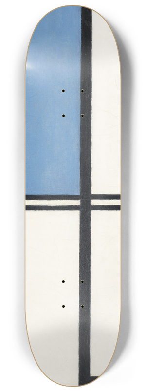 Piet Mondrian - Composition with Blue and Red 8.25 inch art skate deck