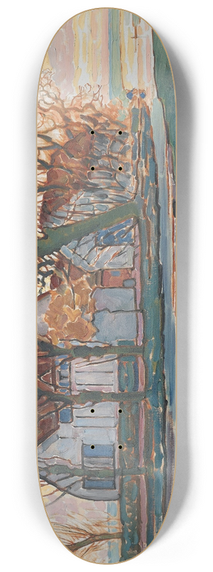 Piet Mondrian - Farm near Duivendrecht 8.25 inch art skate deck