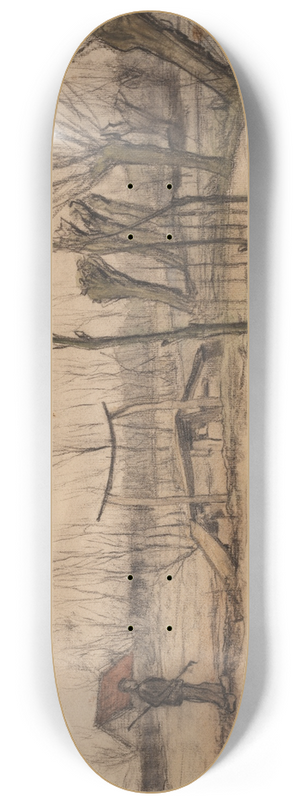 Piet Mondrian - Landscape at Loosduinen 8.25 inch art skate deck