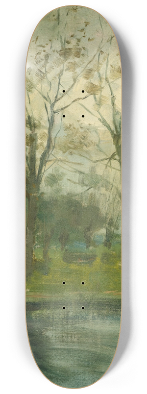 Piet Mondrian - Two Trees Silhouetted Behind A Water Course 8.25 inch art skate deck