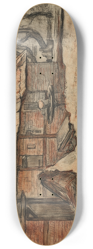 Piet Mondrian - Zijaanzicht van een boerderij bij Winterswijk 8.25 inch art skate deck