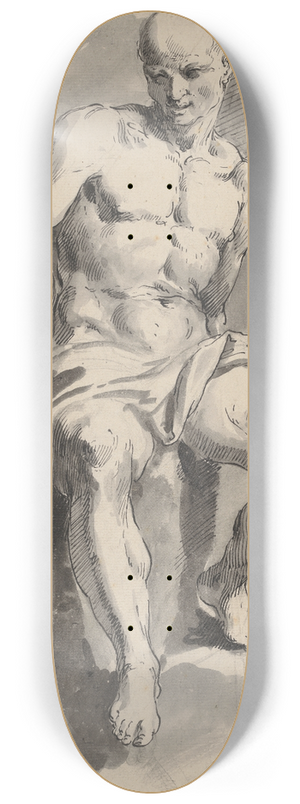 Pietro Antonio Novelli - A Seated Slave 8.25 inch art skate deck