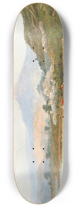 Pietro Barucci - A fishermans family by Lake Fucino 8.25 inch art skate deck
