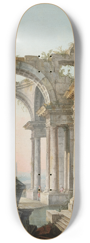 Pietro Bellotti - Capriccio with Ruins 8.25 inch art skate deck