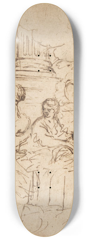 Pietro da Cortona - The Adoration of the Shepherds. 8.25 inch art skate deck