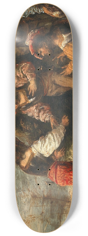 Pietro della Vecchia - Warriors Playing Morra 8.25 inch art skate deck