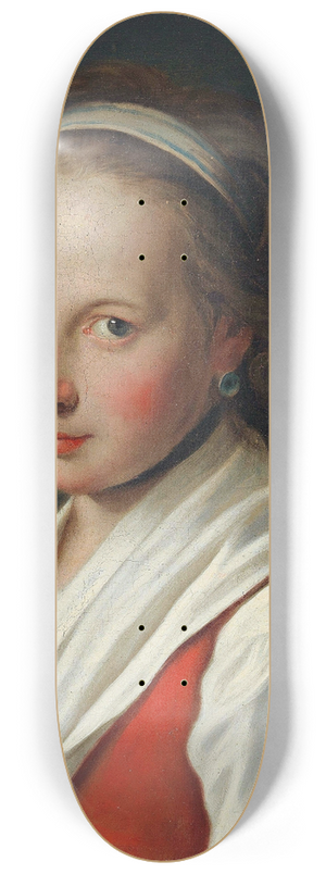 Pietro Rotari - Portrait Of A Young Woman With A Hair Band 8.25 inch art skate deck