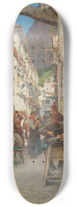 Pietro Scoppetta - Via con terrazze ad Amalfi 8.25 inch art skate deck