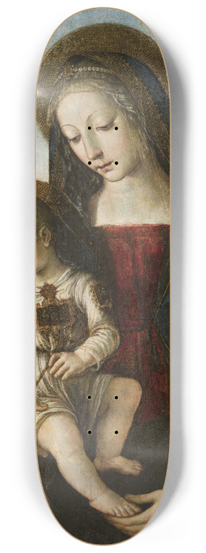 Pinturicchio - Madonna with Child Jesus and St. John 8.25 inch art skate deck Pinturicchio - Madonna with Child Jesus and St. John 8.25 inch art skate deck