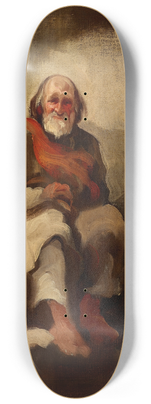 Piotr Michaowski - Study of an Old Man Sitting on the Stairs 8.25 inch art skate deck Piotr Michaowski - Study of an Old Man Sitting on the Stairs 8.25 inch art skate deck