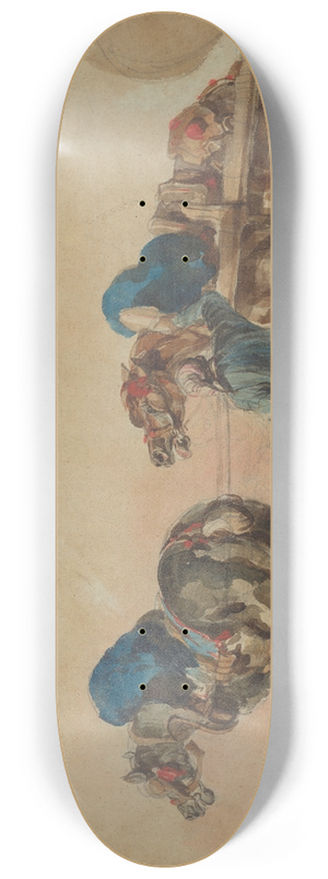 Piotr Michaowski - Workhorses with a coachman 8.25 inch art skate deck Piotr Michaowski - Workhorses with a coachman 8.25 inch art skate deck