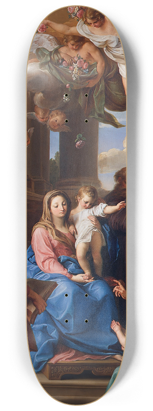 Pompeo Batoni - Madonna and Child with Saints Joseph, Zacharias and Elisabeth and the Infant Saint John 8.25 inch art skate deck Pompeo Batoni - Madonna and Child with Saints Joseph, Zacharias and Elisabeth and the Infant Saint John 8.25 inch art skate deck