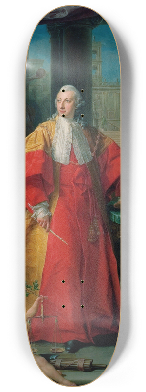 Pompeo Batoni - Portrait of Abbondio Rezzonico 8.25 inch art skate deck Pompeo Batoni - Portrait of Abbondio Rezzonico 8.25 inch art skate deck