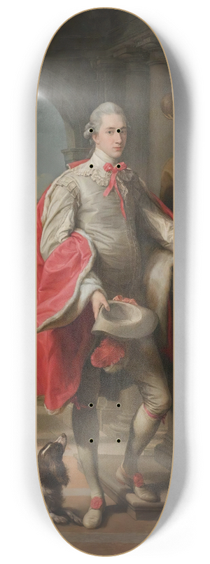Pompeo Batoni - Portrait Of John, 3rd Baron Monson Of Burton 8.25 inch art skate deck Pompeo Batoni - Portrait Of John, 3rd Baron Monson Of Burton 8.25 inch art skate deck