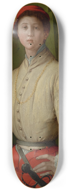 Pontormo (Jacopo Carucci) - Portrait of a Halberdier 8.25 inch art skate deck