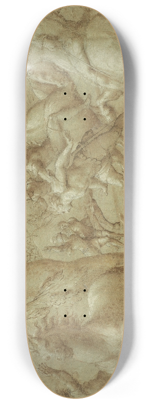 Pordenone (Giovanni Antonio de'Sacchis) - Conversion of St. Paul 8.25 inch art skate deck