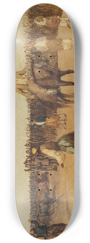 Prilidiano Pueyrredn - En El Corral 8.25 inch art skate deck Prilidiano Pueyrredn - En El Corral 8.25 inch art skate deck