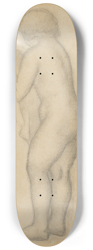 Aristide Maillol - Une femme nue debout de trois-quarts dos tenant un voile 8.25 inch art skate deck