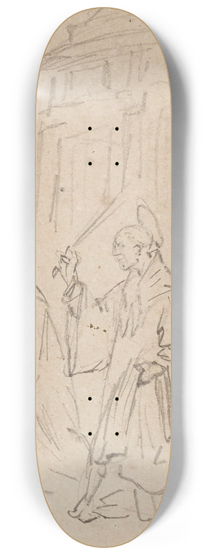 Prosper Lafaye - Scne de la vie de Saint Benot 8.25 inch art skate deck