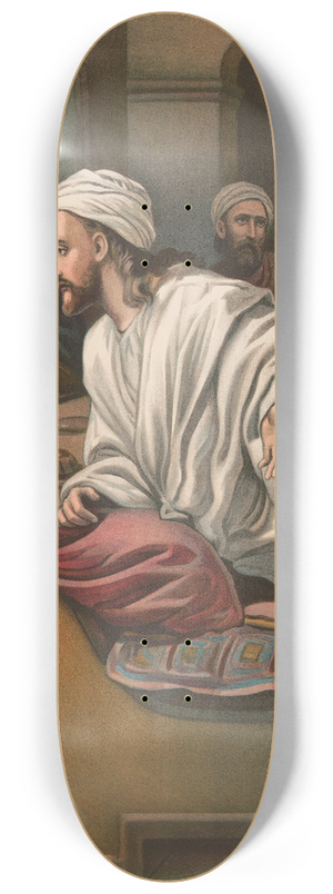 Providence Lith. Co - Jesus anointed in Bethany 8.25 inch art skate deck