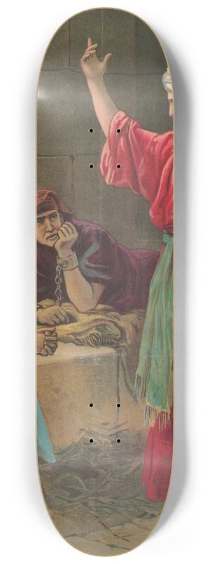 Providence Lith. Co - Joseph faithful in prison 8.25 inch art skate deck