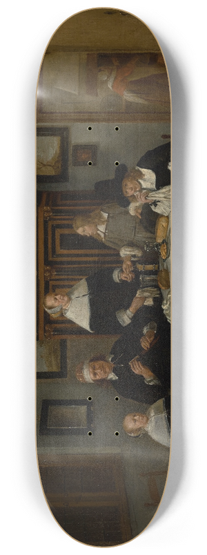 Quirijn Van Brekelenkam - Family Group in an Interior 8.25 inch art skate deck