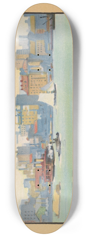 Rachael Robinson Elmer - New York from the 34th Street Ferry 8.25 inch art skate deck Rachael Robinson Elmer - New York from the 34th Street Ferry 8.25 inch art skate deck