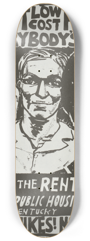 Rachael Romero - Decent low cost housing is everybodys right 8.25 inch art skate deck