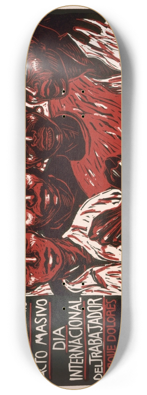 Rachael Romero - International Workers Day May 1st rally 1PM Dolores Park 8.25 inch art skate deck