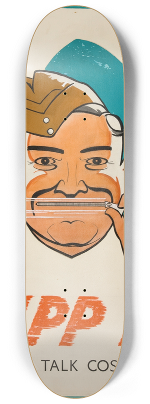 Radcliffe - Zipp it. Careless talk costs lives 8.25 inch art skate deck Radcliffe - Zipp it. Careless talk costs lives 8.25 inch art skate deck